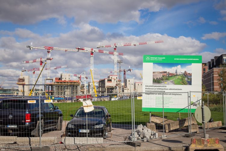 Kalasatama High Rises And Park Being Built